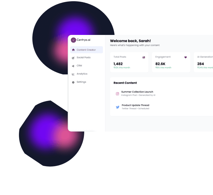 Social AI Dashboard Preview